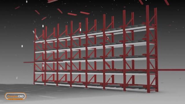 Системы стеллажей автоматизированного склада. / Automated warehouse shelving systems.