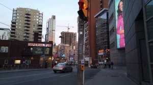 Downtown Toronto 2020 New Year's day walk ( 4k Toronto Video )