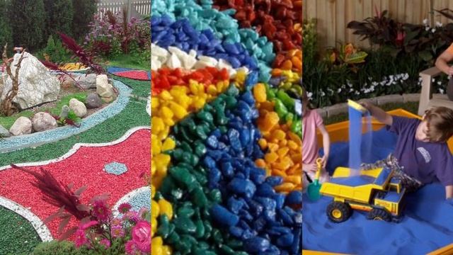 Цветной щебень и песок смотреть онлайн