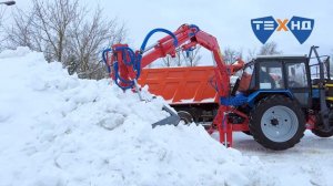 ПГФУ 1500 - погрузка грейферным способом в грузовик с высоким бортом