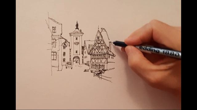Как нарисовать пейзаж .
