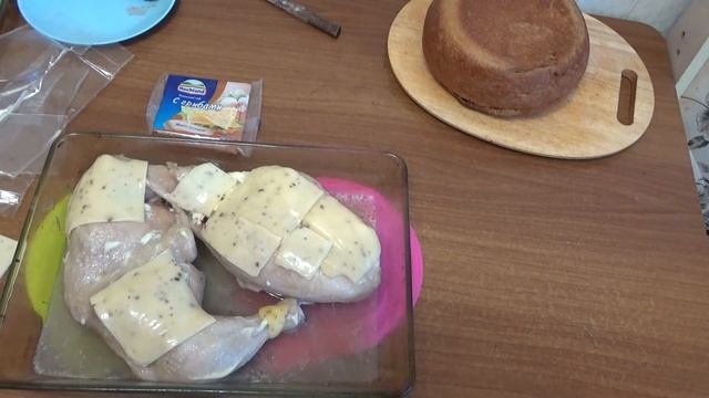 Art Manij Запекаем курочку ?Рецепт? № 5 + сыр? Hochland