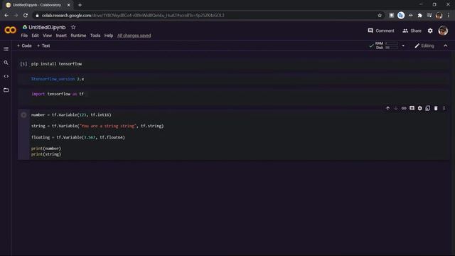 Tensorflow 2.0 - How to define variables in Tensorflow
