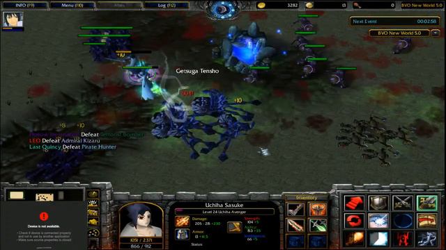 Sasuke Uchiha gameplay|Warcraft 3 frozen throne|BVO New World 5.0 смотреть онлайн