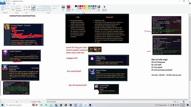 Affliction Warlock Wotlk Classic Guide HOW TO SNAPSHOT CORRUPTION / WEP SWAPPING CRIT % смотреть онлайн