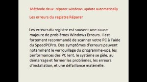 Reparer les Erreurs Windows Update