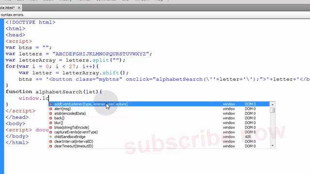Search First Letter A Z Script Tutorial PHP MySQL JavaScript HTML