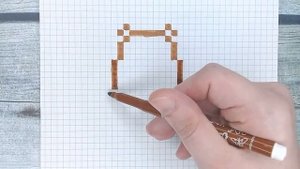 Рисунки по клеточкам → МЕДВЕДЬ / Как рисовать животных pixel art / Без чёрного / Лайк АРТ