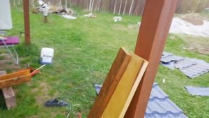 Отличный туалет из того , что было в гараже.