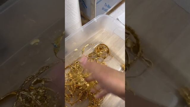 Breaking high karat gold jewelry #gold #jewelry #satisfying