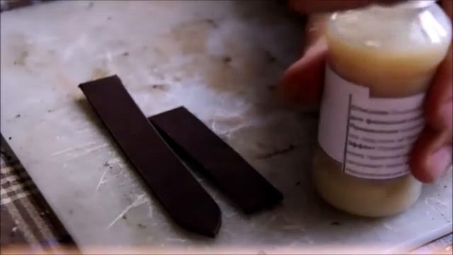 Making simple leather watch strap/Как сделать простой кожаный ремешок