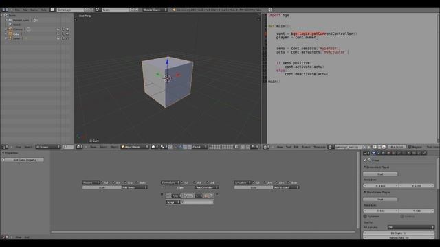 [HD] Blender 2.6 Game Engine Python Scripting Tutorial - Text Editor Basics смотреть онлайн