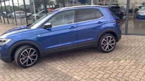 Volkswagen NEW T-Cross Black Style 2020 in 4K Reef Blue Metal 18inch Koln walk around &Detail Insid