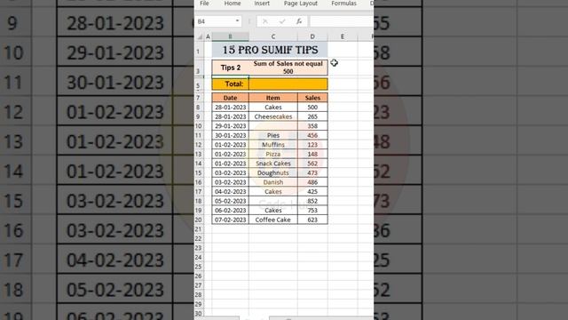 Maximizing Efficiency with 15 Pro Tips for Using SUMIF Formula in Excel | Part 1