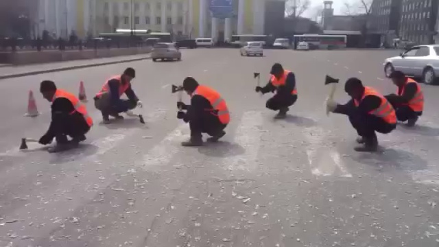 Ремонтники убивают зебру топорами