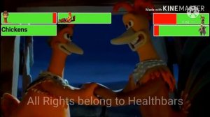 Chicken Run (2000) Final Battle (4/4) with healthbars (Edited By Healthbars)