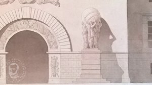 Чертеж и отмывка памятника архитектуры МГХПА