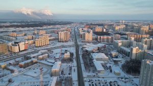 Сургут с высоты птичьего полёта. 31.01.2023г.