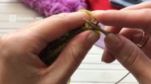 КАК СВЯЗАТЬ ПОДГИБ (Способ со вспомогательной спицей)