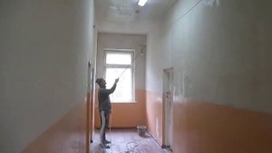 побелка стен и потолка детского лагеря в Харькове