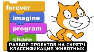 Разбор проектов на Скретч для цифровых волонтеров - 14. Классификация животных.