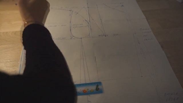 Построение вытачек/Основа выкройки платья