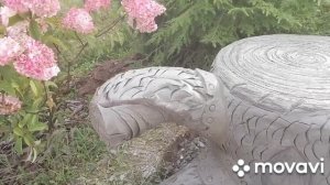 Зона барбекю из арт-бетона. Пошаговые дорожки, парковка.