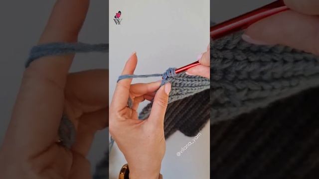 Край шапки крючком? #шапкакрючком #вязанаяшапка #вязаниекрючком