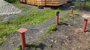 Фундамент под кирпичную печь на винтовых сваях