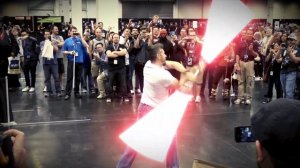 Ray Park "Darth Maul" Lightsaber demo with effects