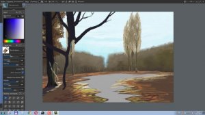 ArtRage 5  Осенний пейзаж   Speed painting