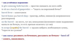 Как я учу английские слова. баррель - barrel