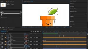Анимация цветочного горшка в Adobe After Effects