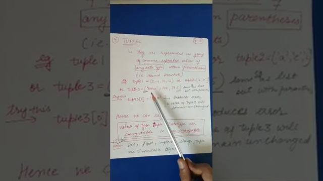Ch-1(Python Revision Tour); Tuples in Python ;Mutable and Immutable types in Python;1 7 (part-b) смотреть онлайн