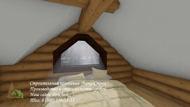 Проект бани "Жар-птица" из рубленного бревна в стиле "дикий сруб" 92,8 м2 7,1х9,05 м смотреть онлайн