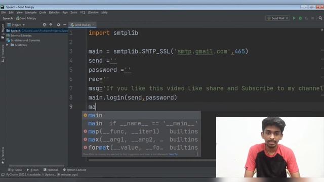 Send Mail Using Python|#smtp|#PythonProjects|KKR|Python Programming