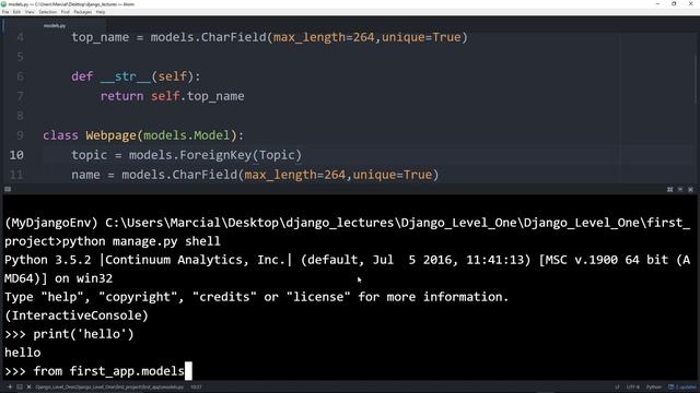 Create Django Models | Working with Django Models | Migrate models | Django Level - 2 Part-2 смотреть онлайн