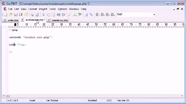 Beginner PHP Tutorial   42   include and require Functions flv