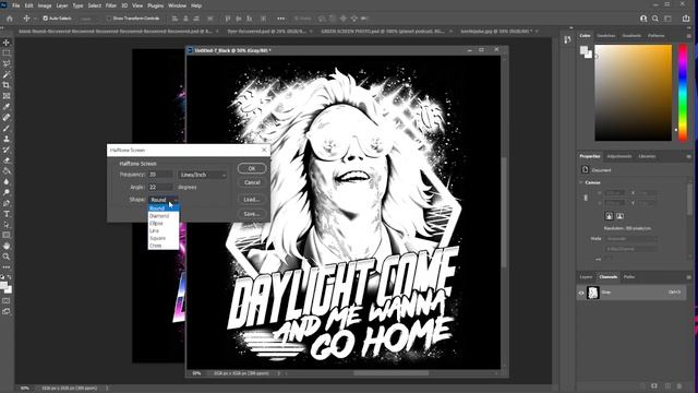 HOW TO HALFTONE AN IMAGE IN PHOTOSHOP FOR DTF / DTG PRINTING смотреть онлайн