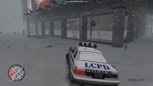GTA 4 прогулка по городу зимой