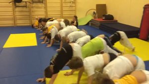 Тренировка по капоэйре, дети и офп