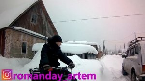 Мотобуксировщик по глубокому снегу! Мотособака в деле!