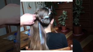НИЗКИЙ ПУЧОК С ЛЕНТОЙ БЕЗ НАКРУТКИ / романтическая прическа