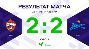 ЮФЛ-3. ЦСКА - Зенит. 23-й тур. Обзор