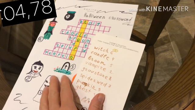 Хэллоуинский кроссворд или вкусная ли кровь ?? 