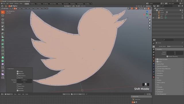 Урок для новичков 3D логотип из 2D в blender 3d (3d logo in blender)