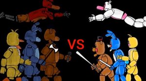 той аниматроники VS аниматроников из фнаф 1 (картинка)