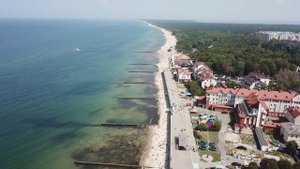 Зеленоградск с дрона, набережная, Калининградская область