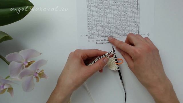Ажурные УЗОРЫ для вязания на круговых спицах, как их вязать рядами туда-обратно.