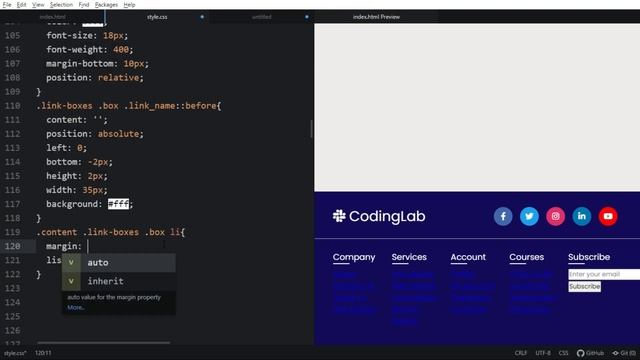 Responsive Website Footer Design using HTML And CSS смотреть онлайн